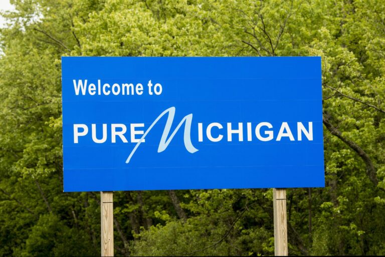 Michigan welcome sign scaled