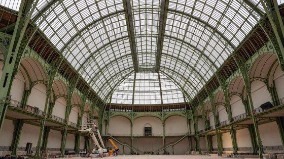 Vue de la Nef pendant les travaux C2A9 Maxime Chermat pour le GrandPalaisRmn 2024