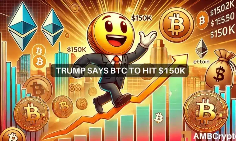 Trump says BTC to hit 150K 1000x600